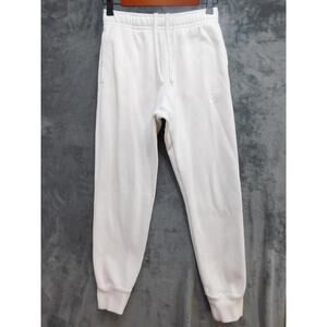 Nike Pants Mens S White Jogger Fleece Elastic Waist Pockets BV2671-133